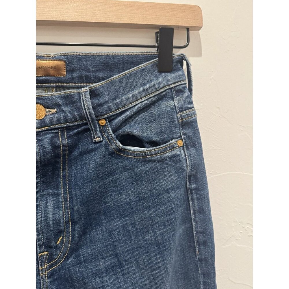 Mother Jeans THE INSIDER CROP STEP FRAY wicked Willflower Size 26 - Picture 7 of 16